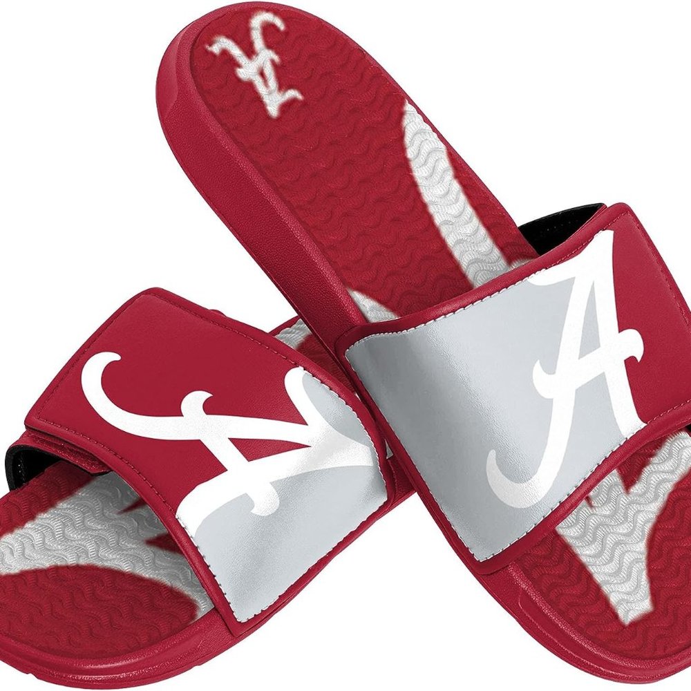 Foco Men's Alabama Crimson Tide Team Logo Athletic Gel Sandal Slides Small 7-8